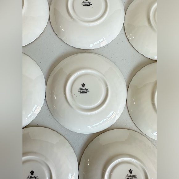 Adderley Tea Cup Saucer Plate Set of 8 (Discontinued) Fine Bone China - Picture 8 of 12